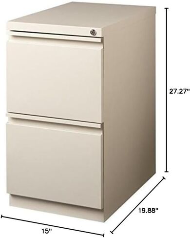 Hirsh Industries 20" Deep 2 Drawer Mobile File Cabinet File in Putty in Saudi Arabia