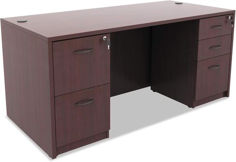 Alera Valencia Series 16 by 22 by 28-Inch 2 Box and 1 File Drawer Full Pedestal, Mahogany in Saudi Arabia