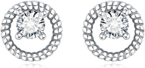 Cycuff 925 أقراط من الفضة الاسترليني ترصيع ملون مكعب زركونيا مجوهرات أقراط للنساء في سن المراهقة الفتيات مجموعة هدايا القرط لها (Dreamcatcher K أقراط الذهب) in Kuwait