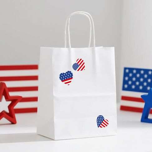 Patriotic Stickers American Flag Stickers - 480Pcs 1.5 Inch Self-Adhesive Heart 4th of July Sticker USA Flag Sticker for Envelopes Seals, 4th of July Memorial Day Party Decorations (Heart) in Saudi Arabia