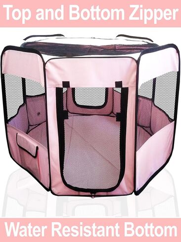 Portable Pet Playpen 45 * 45 * 22" Premium Large Size Puppy Kennel - Best for Small and Medium Size Dogs and Cats - Simple Folding Design for Easy Storage in Kuwait
