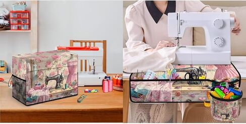 Sewing Machine Protective Cover and Table Mat with Small Cylinder and Pocket Durable Waterproof Sewing Supplies For Fits Standard Singer, Brother and Janome Machines Sewing Element in Kuwait