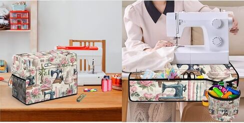 Sewing Machine Protective Cover and Table Mat with Small Cylinder and Pocket Durable Waterproof Sewing Supplies For Fits Standard Singer, Brother and Janome Machines Sewing Element in Kuwait