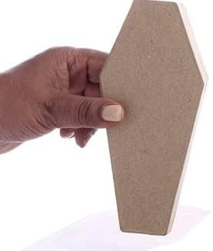 Factory Direct Craft Unfinished Paper Mache Coffin Boxes for Halloween Gothic Crafts and Decorations | Set of 6 Coffins in Kuwait