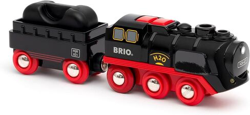 Brio World 33884 Battery-Operated Steaming Train | Toy Train with Light and Steam Effects for Kids Age 3 and Up, Black in Saudi Arabia