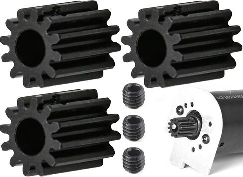 32P 23T RC CAR GEAR SET | 45# أكسيد الأسود الصلب | 5 ملم تتحمل +0.03mm | ترس ترس محرك هندسي دقيق مع Traxxas/ARRMA/HPI/KYOSHO (3 عبوات مع مسامير مجموعة M4) in Kuwait