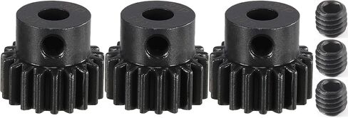 32P 23T RC CAR GEAR SET | 45# أكسيد الأسود الصلب | 5 ملم تتحمل +0.03mm | ترس ترس محرك هندسي دقيق مع Traxxas/ARRMA/HPI/KYOSHO (3 عبوات مع مسامير مجموعة M4) in Kuwait