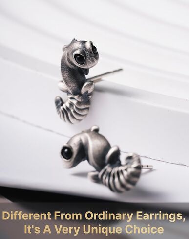 COPPERTIST.WU أقراط ذيل أبو بريص حلق مسمار 925 الفضة الاسترليني أقراط هيبوالرجينيك أقراط سحلية أبو بريص للنساء الفتيات الرجال عشاق الزواحف in Kuwait