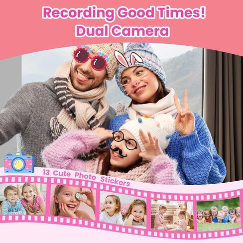 Kids Smart Phone for Girls, 4.0" Touchscreen Dual Camera Cell Phone, Toddler Preschool Learning Educational Toys Birthday Gifts for Age 3 4 5 6 Year Old, Music Player, Puzzle Games, 32GB(Pink) in Saudi Arabia