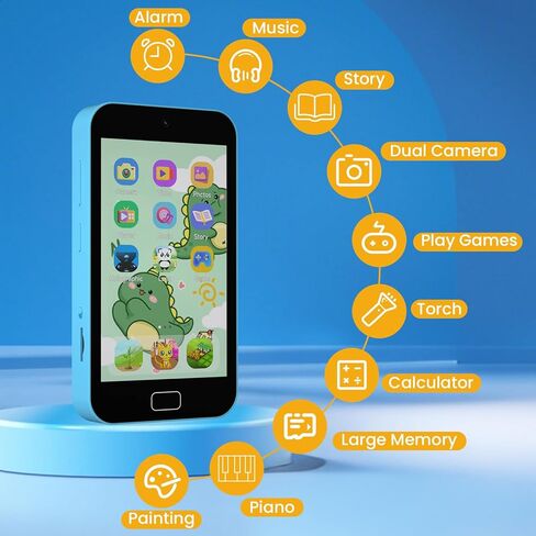 Kids Smart Phone for Girls, 4.0" Touchscreen Dual Camera Cell Phone, Toddler Preschool Learning Educational Toys Birthday Gifts for Age 3 4 5 6 Year Old, Music Player, Puzzle Games, 32GB(Pink) in Kuwait