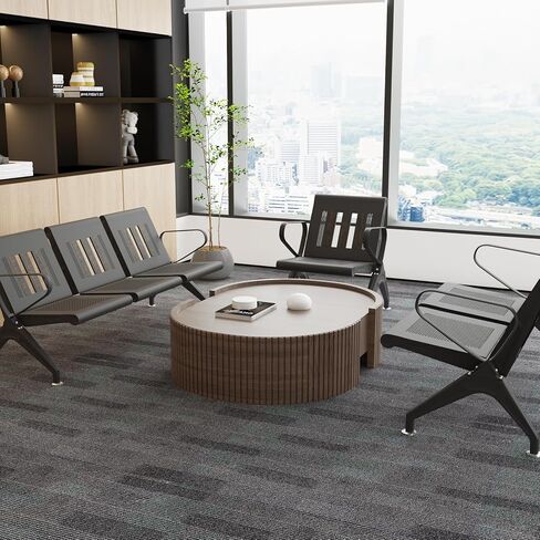 Wonline غرفة انتظار مقعد ، كراسي غرفة الانتظار مع ذراع مبطنة ، Pu Leather Office Lobby Conference Conference Conferious Office Seting Seafer in Kuwait