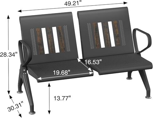 Wonline غرفة انتظار مقعد ، كراسي غرفة الانتظار مع ذراع مبطنة ، Pu Leather Office Lobby Conference Conference Conferious Office Seting Seafer in Kuwait