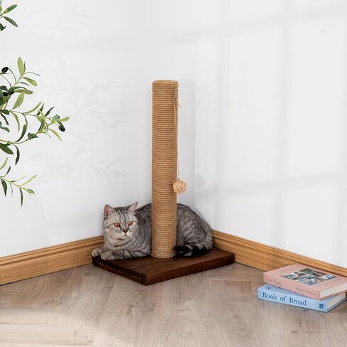 Cat Scratching Posts for Indoor Cats, Solid Wood Kiity Post Scratcher, Tall 22 Inch-1 Pillar, Sisal Material Natural in Saudi Arabia