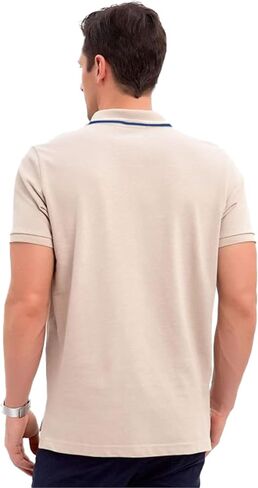 U.S. Polo Assn. Slim Fit Tipped Interlock Knit Polo Black MD in Saudi Arabia