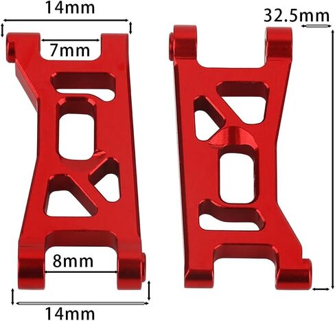 Aluminum Front & Rear Suspension Arms for 1/24 Buggy Losi Micro-B Metal Upgrade Parts (red) in Saudi Arabia