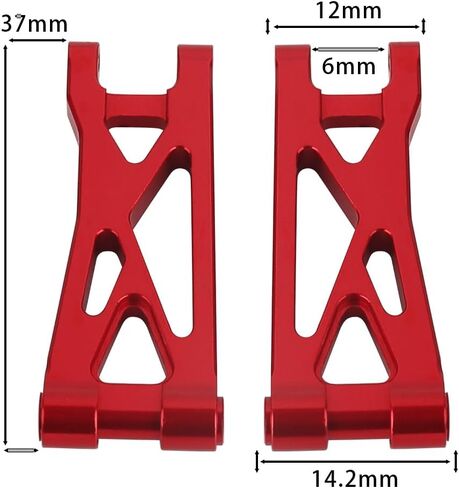 Aluminum Front & Rear Suspension Arms for 1/24 Buggy Losi Micro-B Metal Upgrade Parts (red) in Saudi Arabia