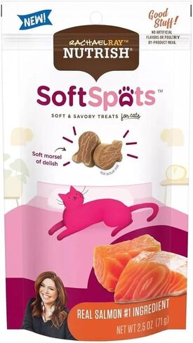 تغذية راشيل راي بقع ناعمة علاجات القطة ، سمك السلمون ، 2.5 أوقية in Kuwait