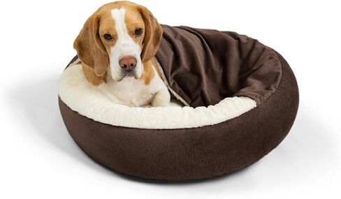 Best Friends by Sheri Cozy Cuddler Mason Microfiber Hooded Blanket Cat and Dog Bed in Oyster 23"x23" in Kuwait