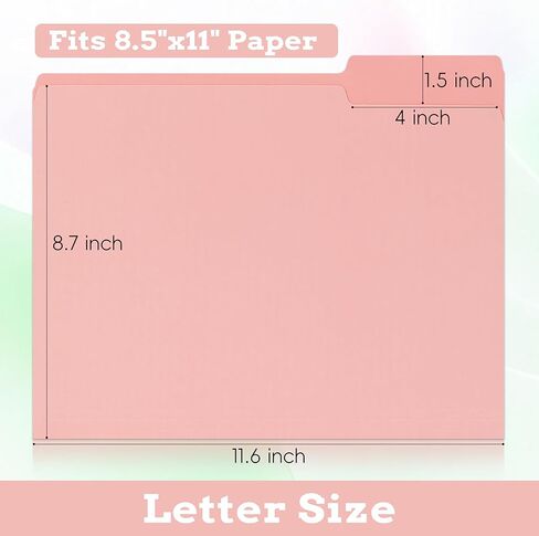 File Folders 8.5x11, 36 Packs Manila File Folder, 1/3 Cut Tab for Easy Labeling and Organization Letter Size, for Home, Office, School Filing in Kuwait