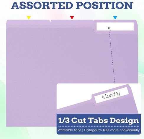 File Folders 8.5x11, 36 Packs Manila File Folder, 1/3 Cut Tab for Easy Labeling and Organization Letter Size, for Home, Office, School Filing in Kuwait