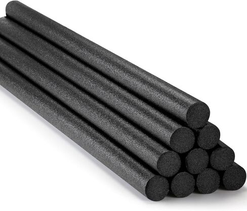 Kathfly 10 PCS Solid Pool Noodles 1.5 × 35 بوصة من الرغوة المعكرونة أنبوب مستديرة لمشاريع السباحة العائمة (أسود) in Kuwait
