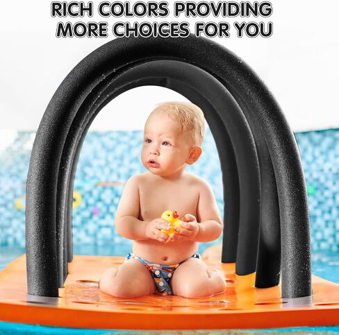 Kathfly 10 PCS Solid Pool Noodles 1.5 × 35 بوصة من الرغوة المعكرونة أنبوب مستديرة لمشاريع السباحة العائمة (أسود) in Kuwait