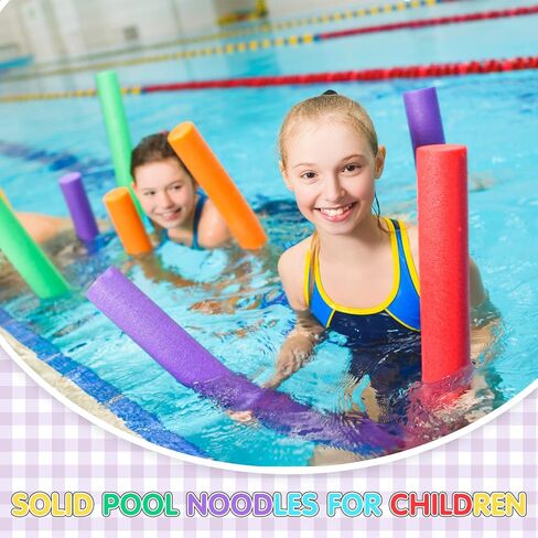 Kathfly 10 PCS Solid Pool Noodles 1.5 × 35 بوصة من الرغوة المعكرونة أنبوب مستديرة لمشاريع السباحة العائمة (أسود) in Saudi Arabia