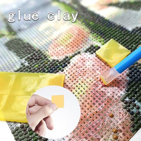 120pcs Diamond Art Glue Wax DIY for Painting GlueClay, Diamond Art Tools, Drilling Embroidery Cross-Stitch Glue Wax (Multicolor) in Kuwait