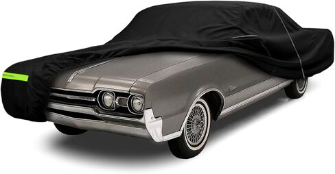 Waterproof Car Cover Compatible with 1978-1997 Oldmobile Cutlass Sedan/Coupe Accessories, 210T All Weather Car Covers with Zipper&Lock for Car Dust Snow Rain Hail Protection(Base/S/Supreme/442) in Saudi Arabia