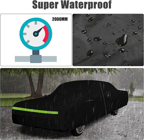 Waterproof Car Cover Compatible with 1978-1997 Oldmobile Cutlass Sedan/Coupe Accessories, 210T All Weather Car Covers with Zipper&Lock for Car Dust Snow Rain Hail Protection(Base/S/Supreme/442) in Saudi Arabia