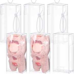 6 Pcs Clear Figure Display Bag Protective Cover Figures Storage Clear Bag Keychain Protective Case Dustproof Collectibles Case for Dolls