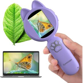 Kids Microscope - Handheld Portable Digital 200X Magnification - Microscope for Kids, Rechargeable Toy for Kids Ages 3-12, Educational Science Toys, Christmas Birthday Gifts for Boys & Girls
