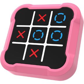 Electronic Tic Tac Toe Game, 4-in-1 Handheld Digital Tic Tac Toe Bolt Game, Portable Travel Learning Toy for Kids & Adults, Educational Memory Games for Ages 3+, Ideal Gift for Boys Girls, Blue
