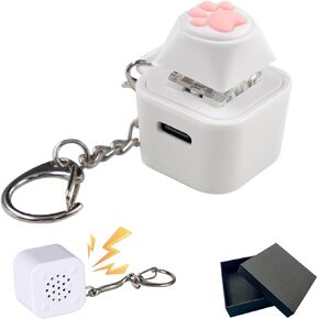 Cat Fidget Toy - Can Make Cat Sounds Cat's paw Keychain,Rechargeable Stress Reliever with Colorful Lights, Fun & Portable Anxiety Relief Toy,Suitable as a Gift for cat Lovers(Cat)