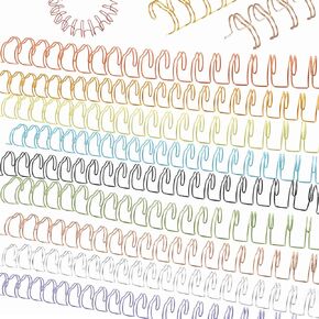 100Pcs Metal Spiral Binding Coils, Double Loop Binding Wires, 9/16" 21 Holes Binding Spines Coils, 2:1 Pitch Cinch Binding Wire for Document Notebook File Making(10 Colors)