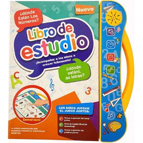 Spanish-English Learning Toys for Kids, Learn Basic Spanish Vocabulary, Alphabet, Numbers, Colors, Bilingual Toys for Toddlers