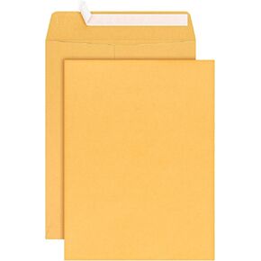 Office Depot Clean Seal(TM) Catalog Envelopes, 9in. x 12in., 20% Recycled, Brown, Pack Of 100, 77922