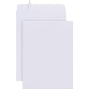 Office Depot Clean Seal(TM) Catalog Envelopes, 9in. x 12in., 30% Recycled, White, Pack Of 100, 77920