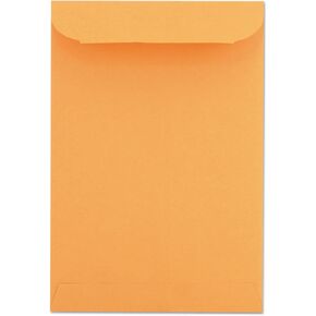 Universal UNV40165 6.5 in. x 9.5 in. Square Flap Gummed Closure 28 lbs. Bond Weight Kraft #1 3/4 Catalog Envelope - Brown Kraft (500/Box)