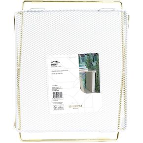 12" Mesh Locker Shelf - White & Gold - U-Brands
