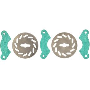Hot Racing TRVO39K08 Silver Titanium Twin Disc Brake Kit TRA Revo Slayer