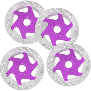 Universal Aluminum Alloy 4PCS RC Car Brake Disc with 1/10 Metal Hex Adapter for Remote Control Cars - High Performance Accessory (Gold)