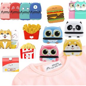 Name Stamp for Clothing Kids Waterproof,Name Labels for Kids,Name Tags for Clothes，The Name Stamp for Clothes，8 Colors and 36 Cartoon Patterns