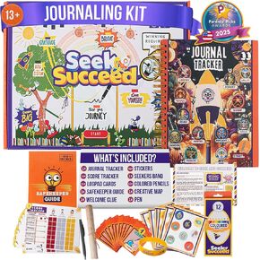 Seek & Succeed Journaling Kit, 120+ Character Building Activities, Stationery Set & Interactive Journal, Perfect Holiday Gift for Boys & Girls Ages 13 and up