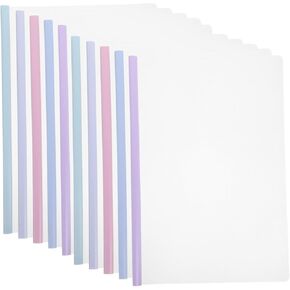 10Pcs Document Folder with Pull Rod Clips Colorful Binding Bars for Organizing Files Strong Clamping Force for School and Office Use
