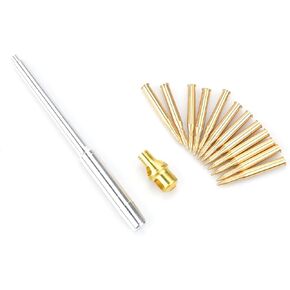 Aluminum+Brass Barrel with Shells Kit Model German Tanks Aluminum 1/35 Tube for Tamiya 35216/35227 1/35 German Tiger I Tank