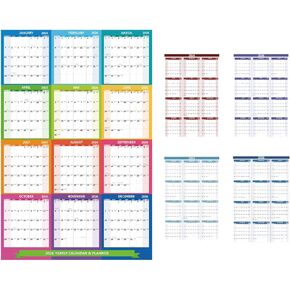 2025-2026 Wall Calendar 34.8" x 22.8" Large Vertical Yearly Wall Hanging Calenda with Julian Date from July 2025 to June 2026 Thick Paper Calendar 12 Month Annual Planner for Office Fridge(Blue)