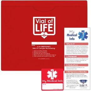 StoreSMART - Vial of Life Plus Info Pocket - Letter Size - Magnetic Back - 5 -Pack - LPFJ85RM-5