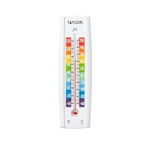 Taylor Wall Tube Thermometer with Key Holder, Outdoor, Key Lock Box, Decorative Hide-a-Key Lockbox for Outside Waterproof, Secret Hidden Storage Coins, House Spare Keys for Safe Storage, White
