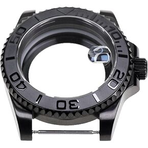 Black Yacht Design Style Case with Sapphire Crystal Water Resistant for NH35 Nh36 Nh34 Automatic Mechanical Movement Watch Case(3)
